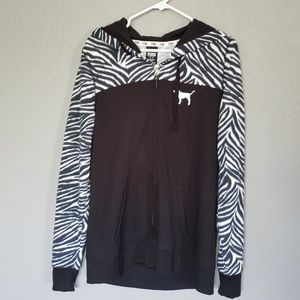 Pink full zip sweatshirt